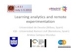 2013 07 05 (uc3m) lasi emadrid jgzubia deusto learning analytics primeras experiencias weblab deusto