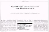 Sythesis of Research on Homework