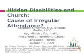 Hidden Disabilities and Church...Cause of Irregular Attendance?