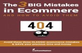 3 Big Mistakes in Ecommerce