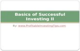 Basics of Successful Investing II