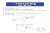 Team meeting Agenda Notes June 29th 2010 / Prudential Gary Greene, Realtors - The Woodlands TX
