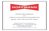 OPERATING MANUAL for Hoffmann Dovetail Routing Machine ... The Hoffmann Dovetail Routing Machine models