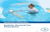 Safety Award for Teachers STA Pool Lifeguard and further an STA Lifesaving Tutor. Often Swimming Teachers