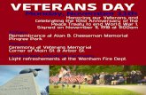 Veterans Day - Veterans Day Flyer 2019.pdfآ  2019. 11. 6.آ  VETERANS DAY Honoring our Veterans and Celebrating