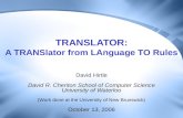 TRANSLATOR: A TRANSlator from LAnguage TO Rules