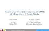 Information Architecture Summit 2004 Uzanto Consulting 1 Rapid User Mental Modeling (RUMM) at eBay.com: A Case Study Jonathan Boutelle Rashmi Sinha & Kirsten