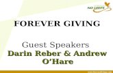 Www.  FOREVER GIVING Guest Speakers Darin Reber & Andrew Oâ€™Hare