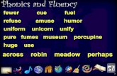 Phonics and Fluency w w Word Knowledge Activity /«/ spelled u /«/ spelled _ew w