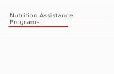 Nutrition Assistance Programs